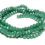 Cristale din sticla, rondelle, 3x2.5 mm, opace, lucioase, verde marin