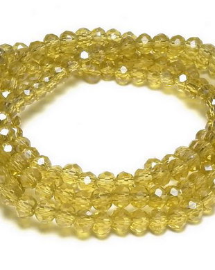 Cristale din sticla, rondelle, 3x2.5 mm, lucioase, goldenrod