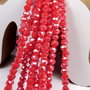Cristale din sticla, rondelle, 3x2.5 mm, opace, lucioase, rosu orange