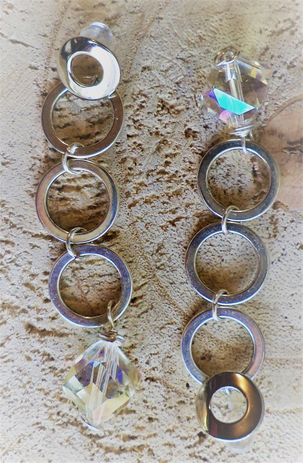 Cercei handmade cu cristale tip swarovski