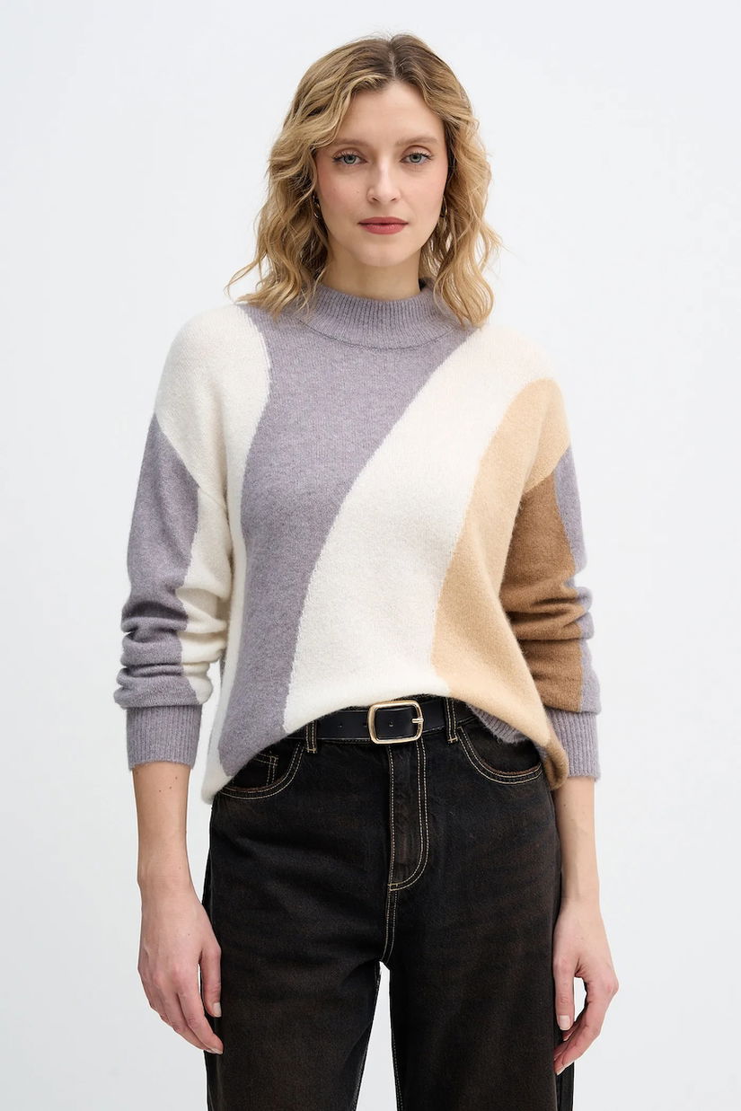 United Colors of Benetton pulover din amestec de lână culoarea gri, light, 11CZE10ER