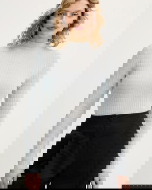 BOSS Orange pulover din amestec de lână light, cu turtleneck, 50549391