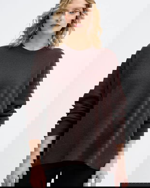 Sisley pulover din amestec de lână culoarea maro, light, 18AYM103K