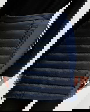 Jack Wolfskin fustă sport ROUTEBURN PRO culoarea bleumarin, mini, drept, A65184