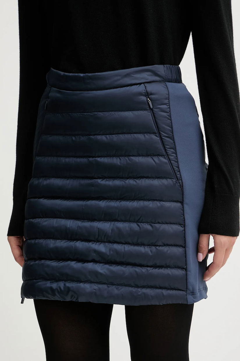 Jack Wolfskin fustă sport ROUTEBURN PRO culoarea bleumarin, mini, drept, A65184