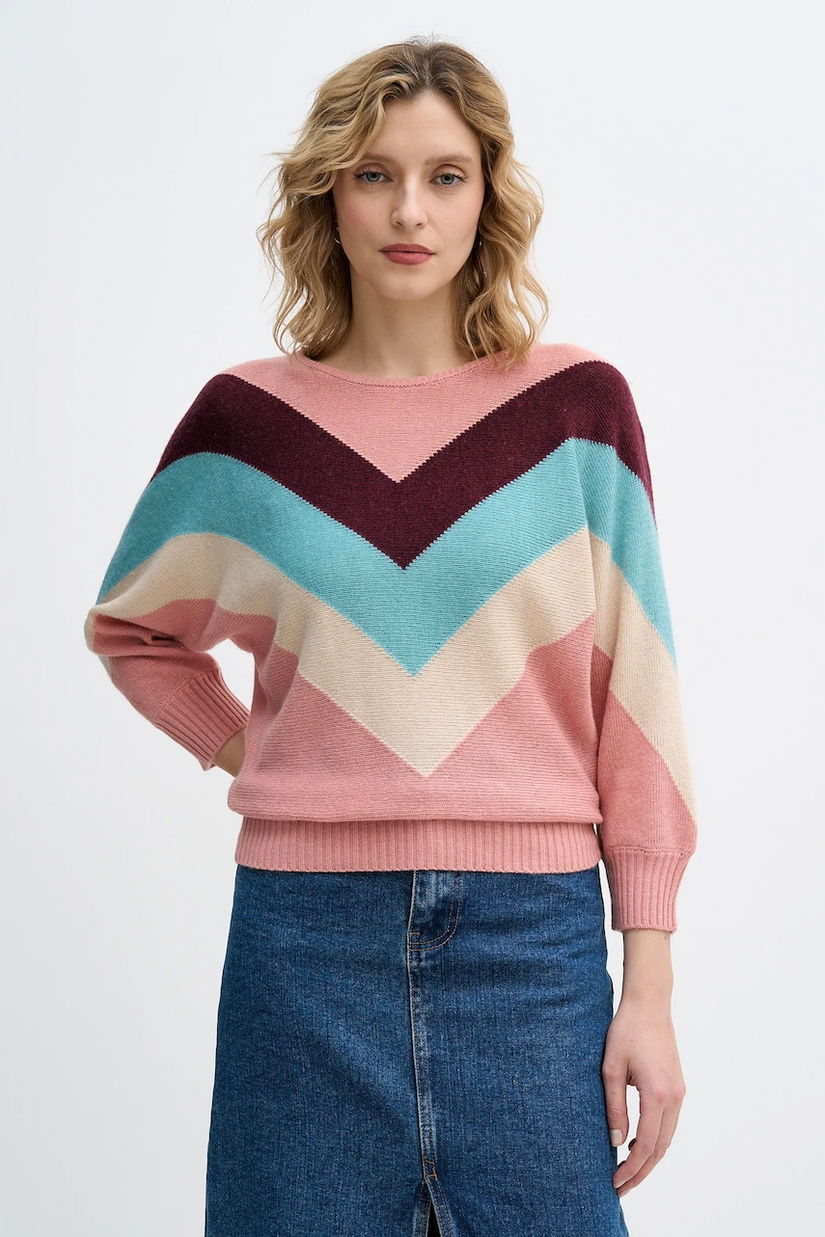 United Colors of Benetton pulover din amestec de lână x Stranger Things culoarea roz, light, 1VUDE10EP