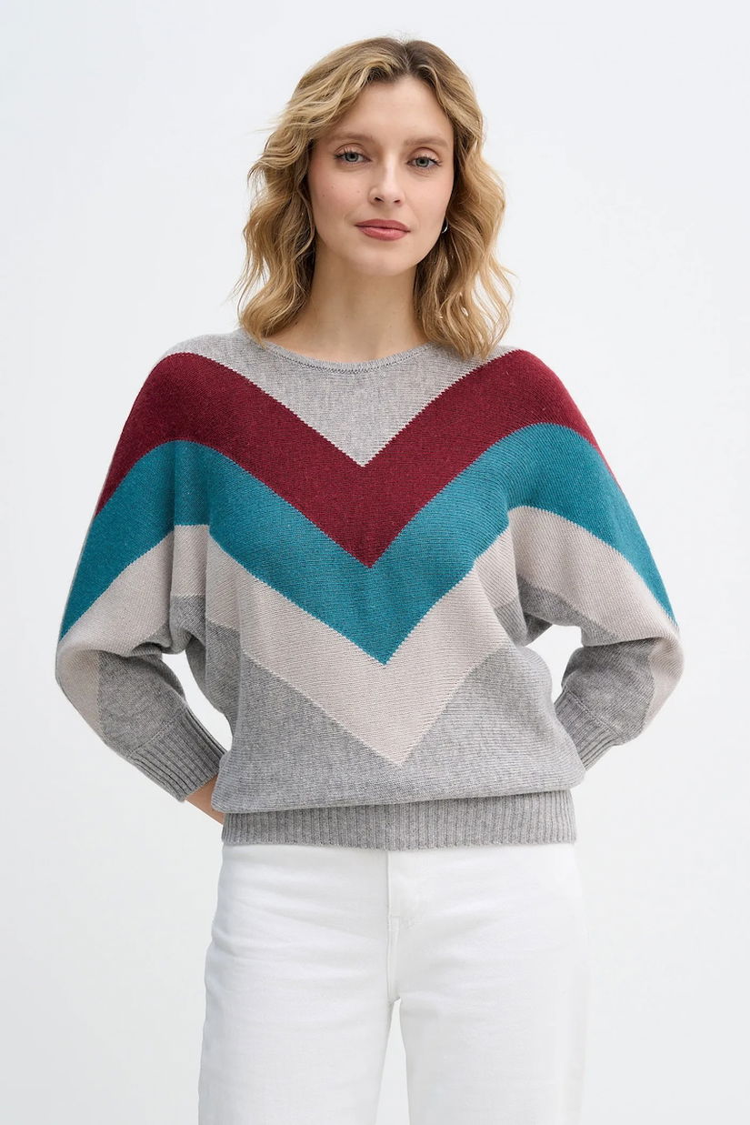 United Colors of Benetton pulover din amestec de lână x Stranger Things culoarea gri, light, 1VUDE10EP