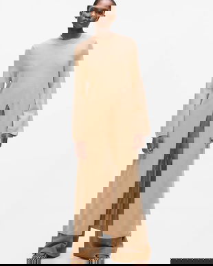 Karl Lagerfeld pulover de lână culoarea bej, A4W18048