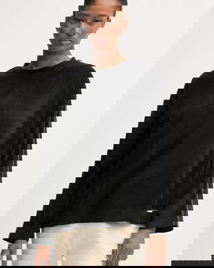 United Colors of Benetton longsleeve de pijama culoarea negru, 3JQA3M08B