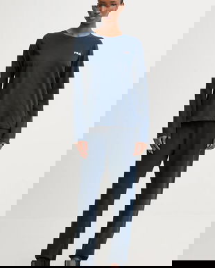 Fila pijamale de bumbac culoarea bleumarin, bumbac, FPW4217