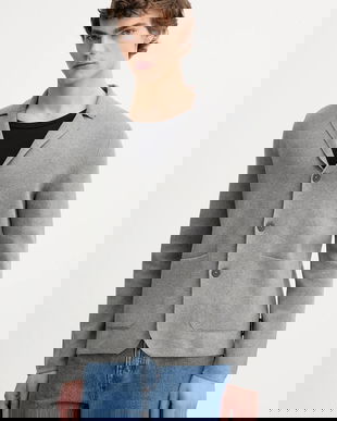 Marc O'Polo cardigan din bumbac culoarea gri, 620501661004