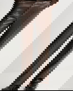 Nanushka pantaloni NM25PFPA04678 culoarea maro, drept, STELLAN