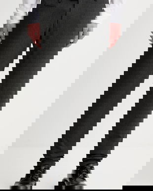 Les Deux pantaloni culoarea gri, mulata, 100501001