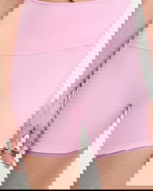 adidas Performance pantaloni scurți de antrenament culoarea roz, uni, high waist, KT3302