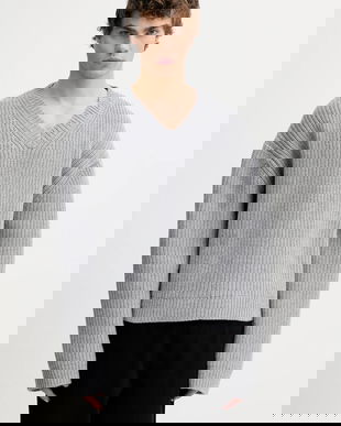 Nanushka pulover de lână NU25PFSW05691 culoarea gri, călduros, MORCAR