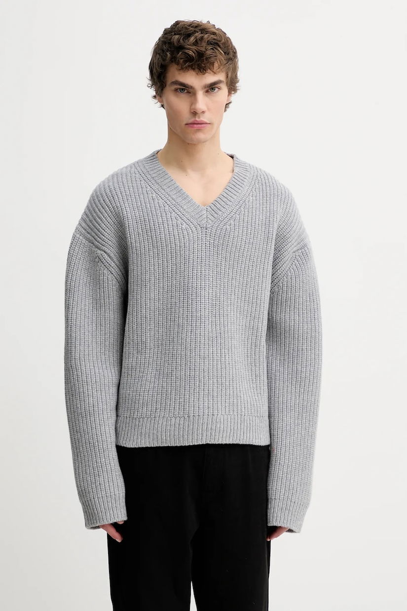 Nanushka pulover de lână NU25PFSW05691 culoarea gri, călduros, MORCAR