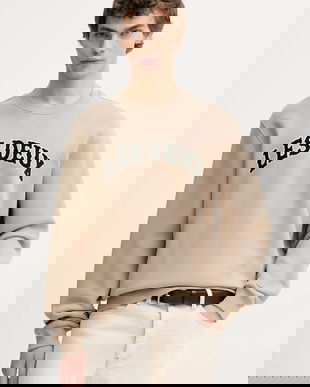 Les Deux hanorac de bumbac culoarea bej, cu imprimeu, 1001005