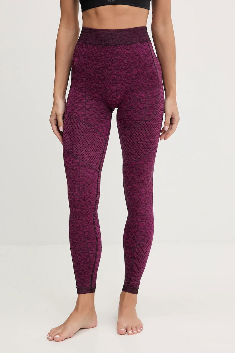 Newland colanți cu lână LADY TECH LEGGINGS culoarea roz, cu imprimeu, N4604.111
