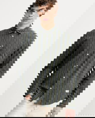 Marc O'Polo cămașă din bumbac culoarea verde, cu guler clasic, regular, 5000007667