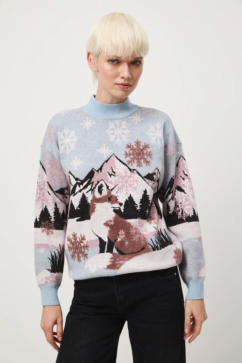 Medicine pulover light, cu turtleneck