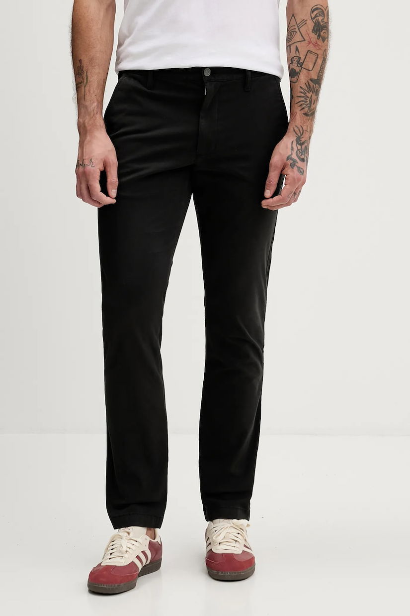 Tommy Jeans pantaloni bluză bărbătească neagră, croită, DM0DM22404