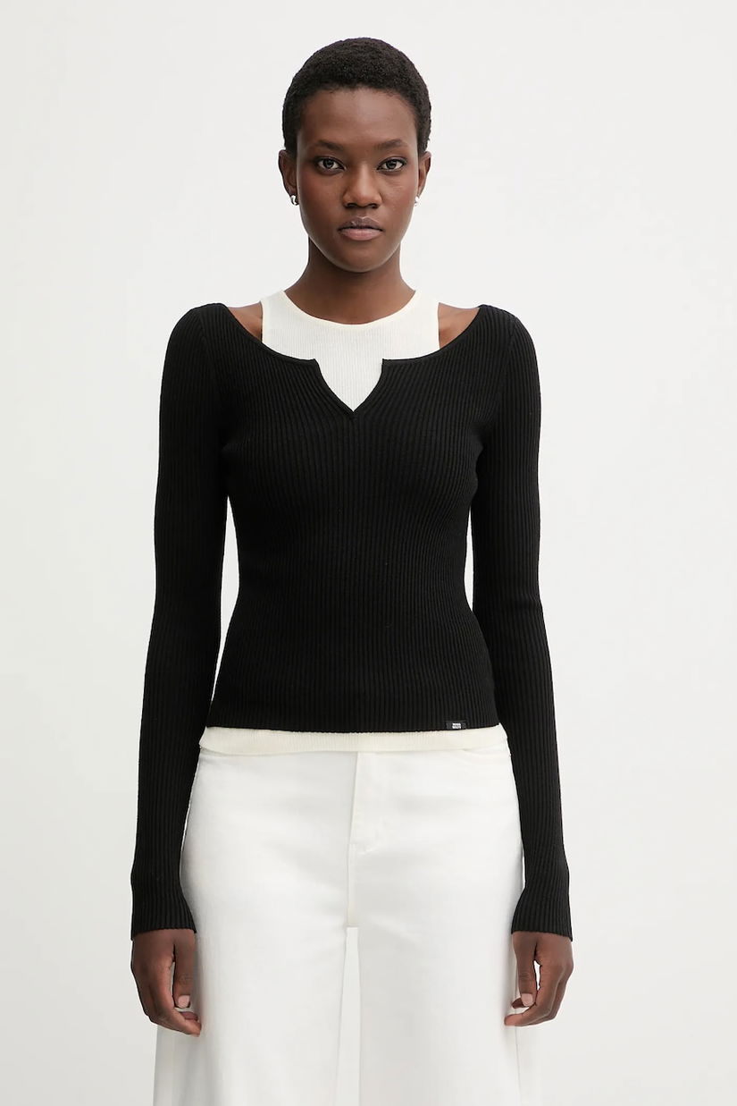 Miss Sixty pulover din amestec de lână culoarea negru, light, 6S3RJ33800