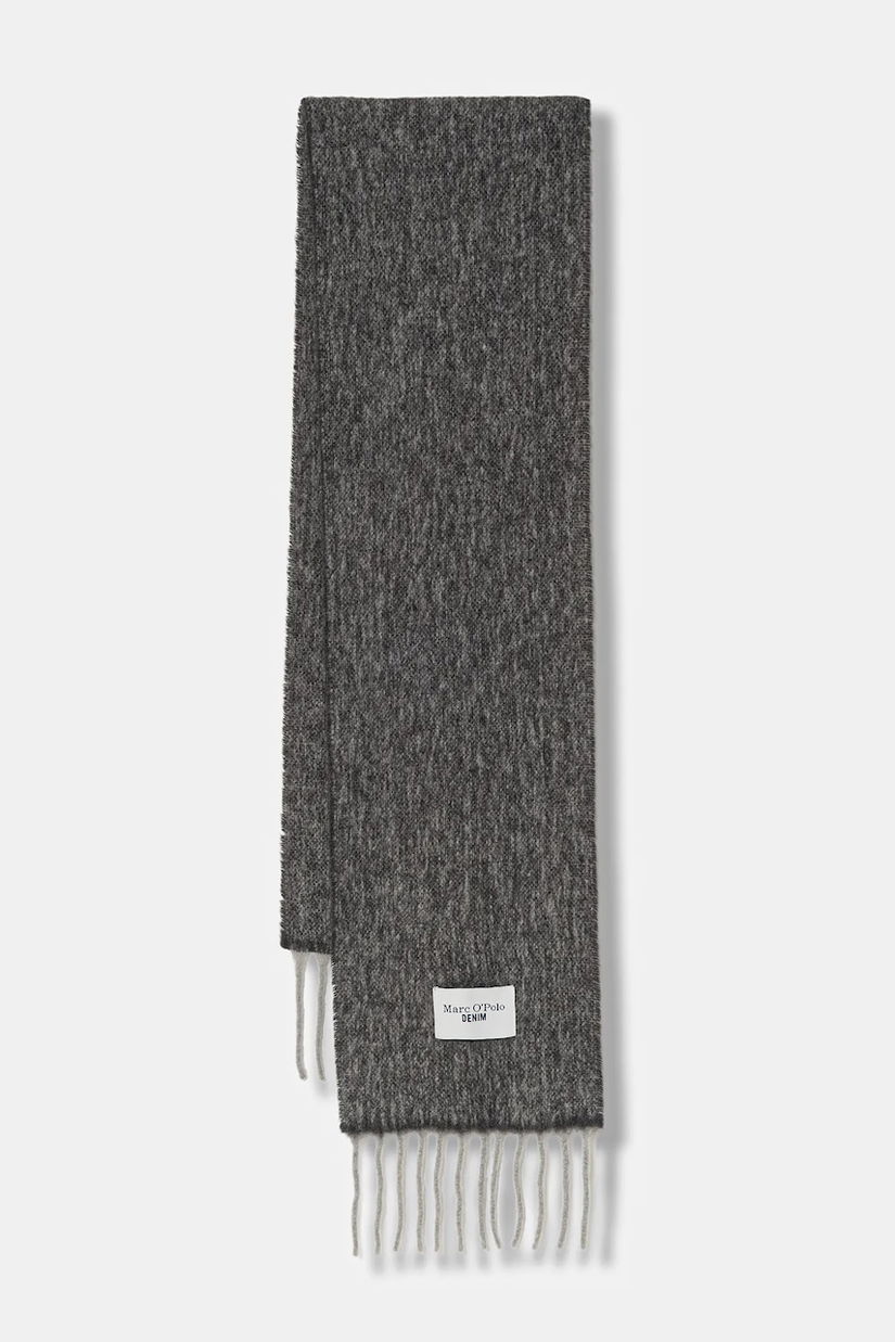 Marc O'Polo eșarfă cu lână culoarea gri, melanj, 5000007554