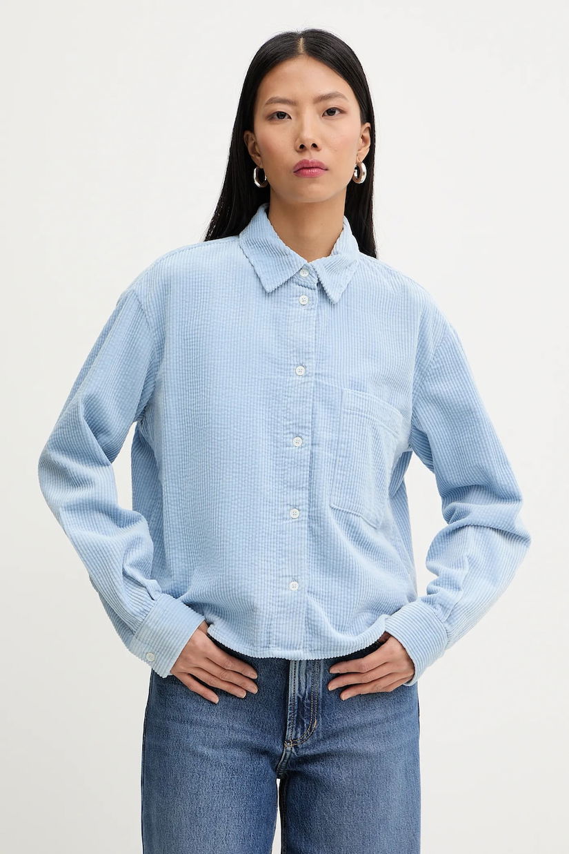 Marc O'Polo cămașă din velur cu guler clasic, relaxed, 5000007448