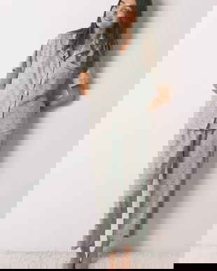 women'secret pijamale din bumbac culoarea verde, 3592468