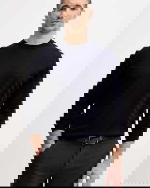 Eton pulover de lână culoarea bleumarin, light, 100013670