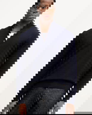 Eton pulover de lână culoarea bleumarin, light, cu turtleneck, 100013665