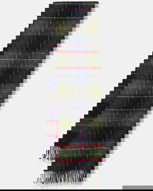 Barbour eșarfă de lână culoarea verde, cu imprimeu, USC0387