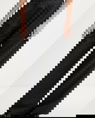 Abercrombie & Fitch pantaloni culoarea gri, drept, high waist, KI156-5552-979