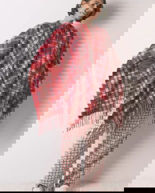 women'secret poncho culoarea bordo, 5152866