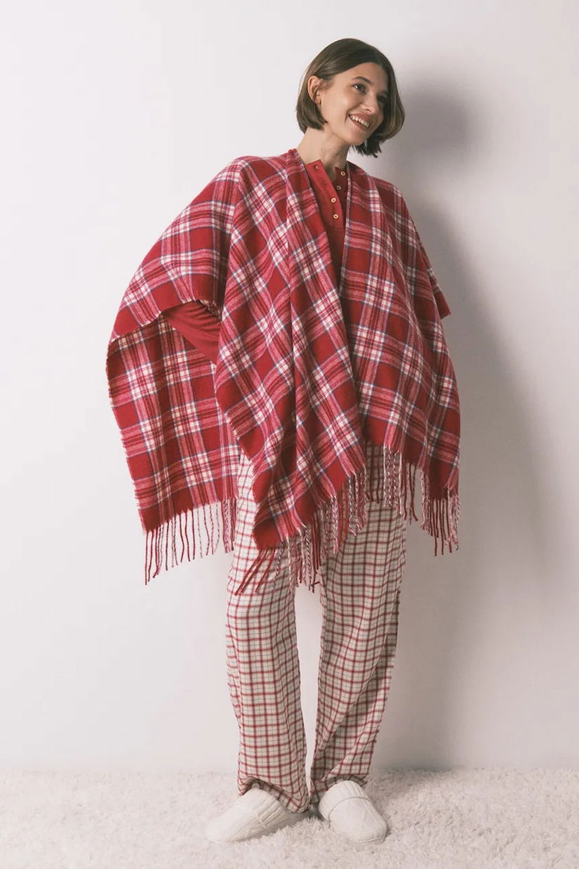 women'secret poncho culoarea bordo, 5152866