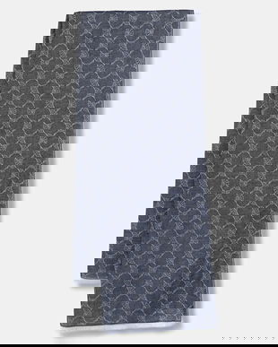 Joop! șal culoarea bleumarin, cu imprimeu, 30021258