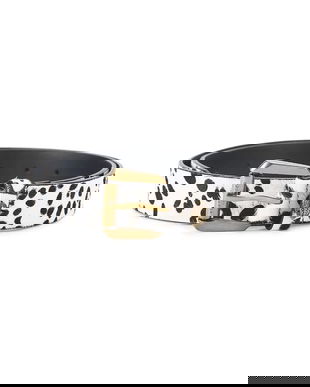 Kurt Geiger London curea de piele Kensington culoarea bej, 5256113109