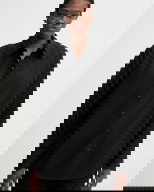 La Mania cămașă din bumbac ZENITH culoarea negru, cu guler clasic, relaxed, ZENITH