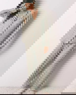 women'secret compleu pijama culoarea verde, 3592480