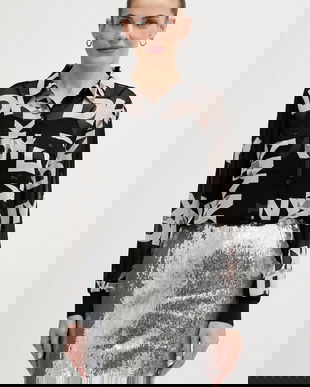 Dkny cămașă culoarea negru, cu guler clasic, relaxed, P4RA6FXZ