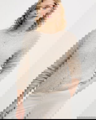 Mos Mosh cardigan cu alpaca Almine culoarea bej, light, 158680