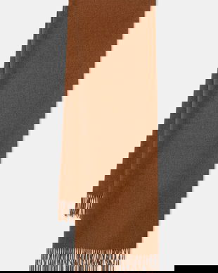 Answear.LAB eșarfă cu cașmir culoarea maro, neted