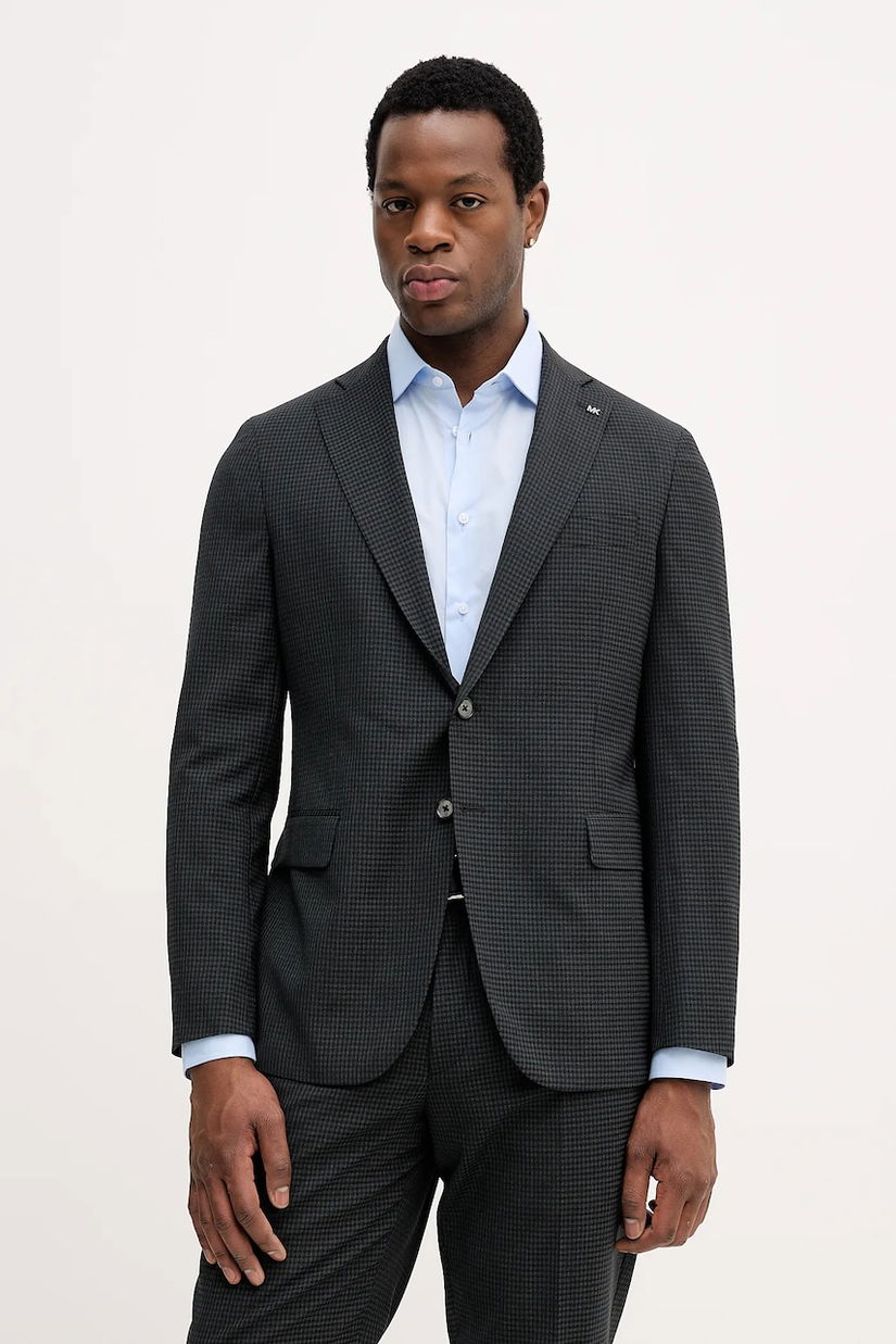 Michael Kors sacou cu lână culoarea negru, MK0SB01132