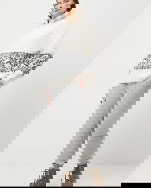 Medicine pantaloni de trening culoarea gri, melanj