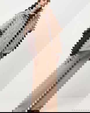 Medicine pantaloni de trening culoarea bej, melanj