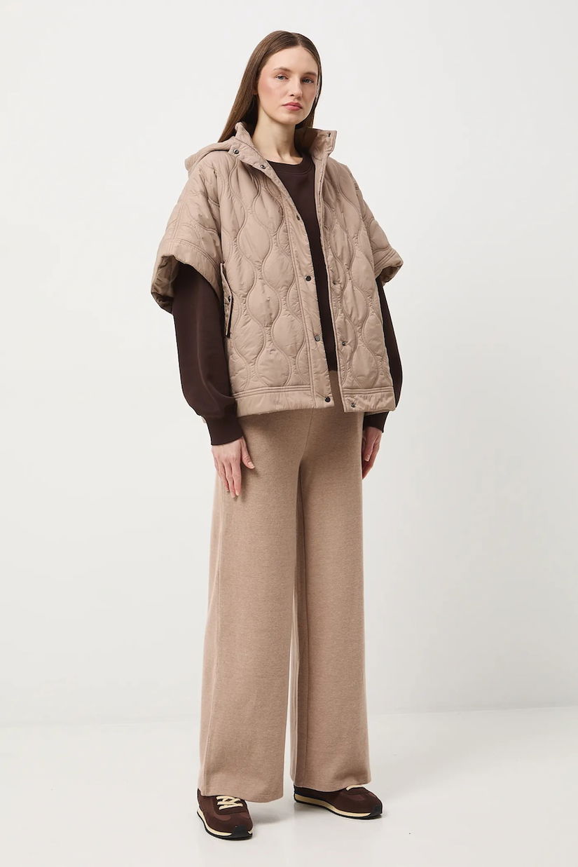 Medicine pantaloni de trening culoarea bej, melanj