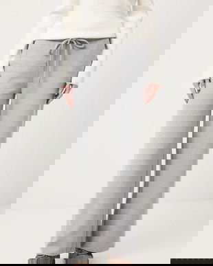 Medicine pantaloni de trening culoarea gri, melanj