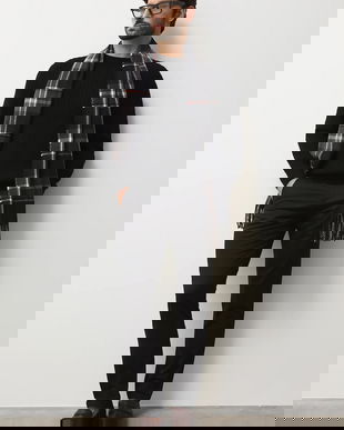 Medicine pantaloni culoarea negru, cu fason chinos