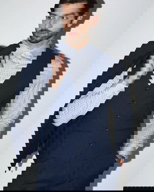 Medicine vesta culoarea albastru marin