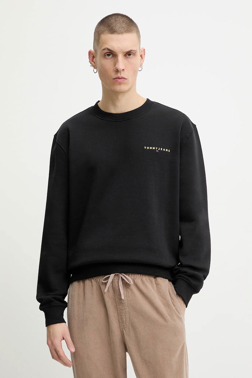 Tommy Jeans bluză culoarea bej, uni, DM0DM20249